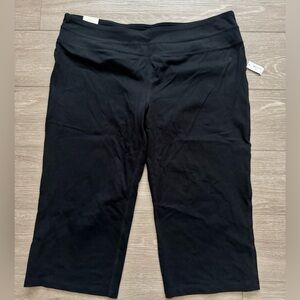 NWT GAP BODY STRETCH XXL Black Cropped wide leg leggings lounge workout pants